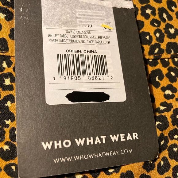 WHO WHAT WEAR,Animal Print,Cropped,High Rise, Stretch Pants,Size 4,New With Tags - Picture 3 of 11